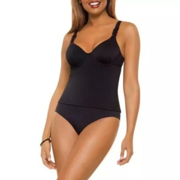 NWT Spanx Bra-llelujah Soft Chain Slimming Tankini Swim Top Size 6 D/DD - Picture 15 of 15